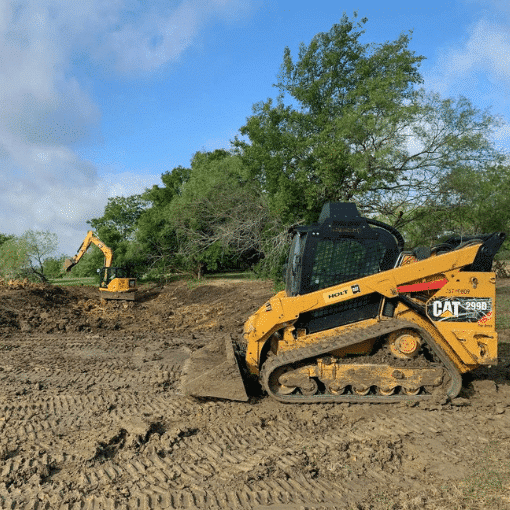 land clearing project being completed